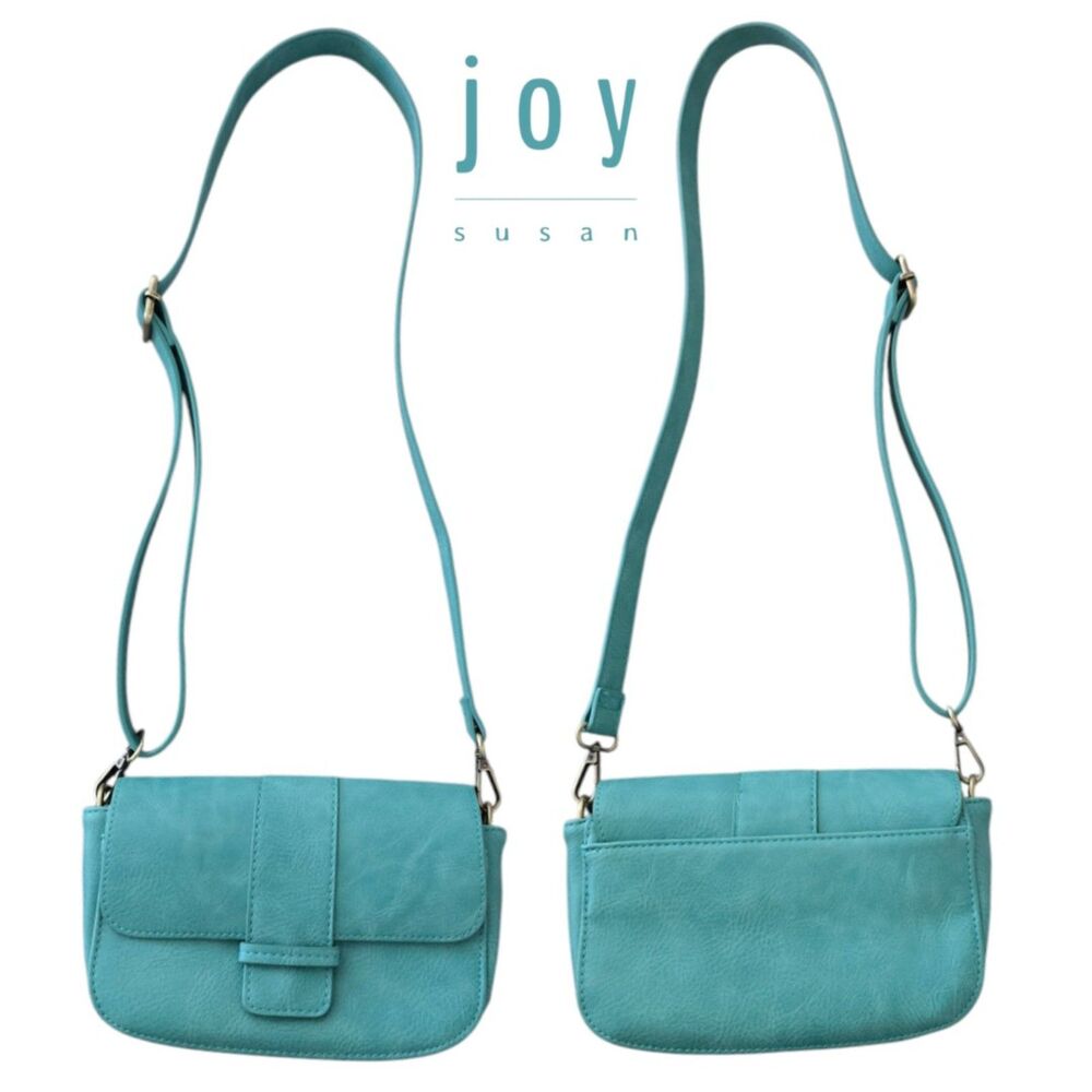 Joy Susan Teal Turquoise Crossbody Bag Adjustable Long Strap Everyday Casual